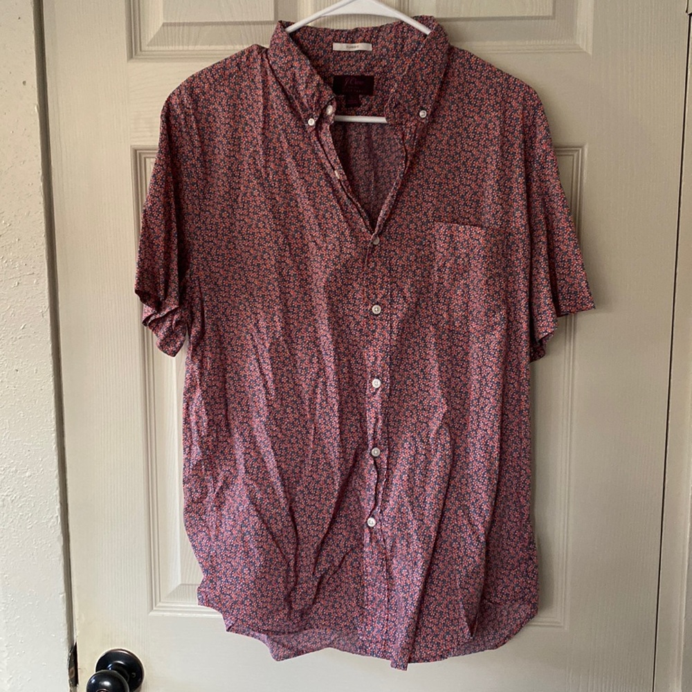 J Crew Men’s Short Sleeve Button Down